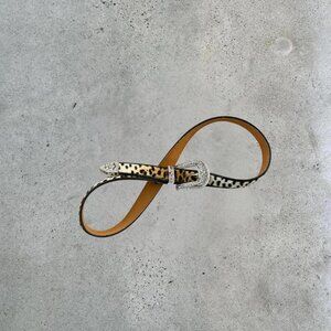 Y2k leopard print belt